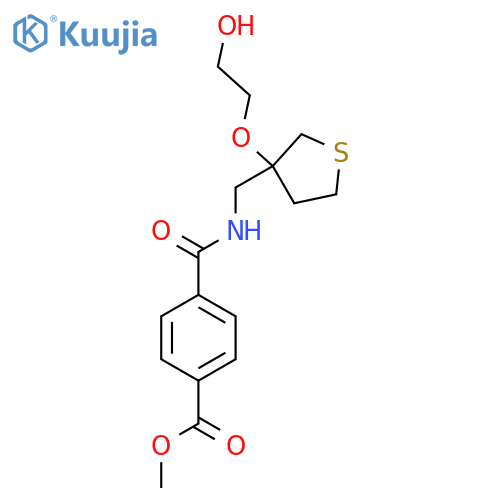 methyl 4-({3-(2-hydroxyethoxy)thiolan-3-ylmethyl}carbamoyl)benzoate structure