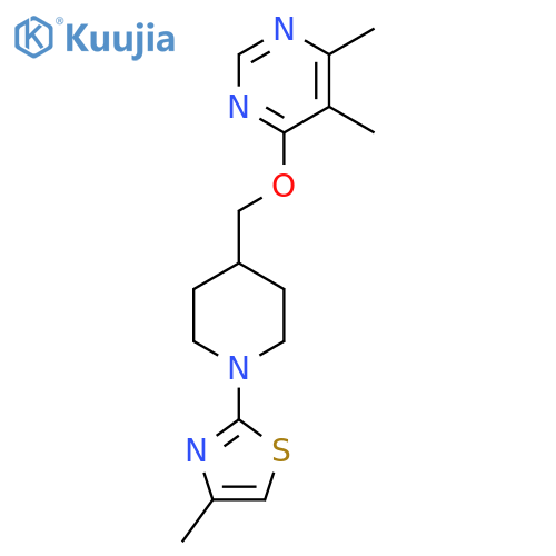 4,5-dimethyl-6-{1-(4-methyl-1,3-thiazol-2-yl)piperidin-4-ylmethoxy}pyrimidine structure