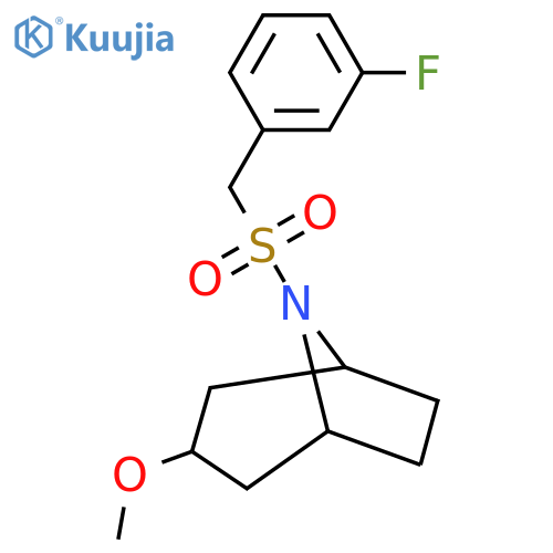 (1R,5S)-8-((3-fluorobenzyl)sulfonyl)-3-methoxy-8-azabicyclo[3.2.1]octane structure