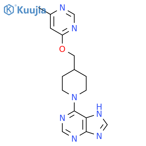 6-(4-{(6-methylpyrimidin-4-yl)oxymethyl}piperidin-1-yl)-9H-purine structure