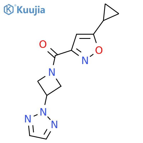 2-1-(5-cyclopropyl-1,2-oxazole-3-carbonyl)azetidin-3-yl-2H-1,2,3-triazole structure