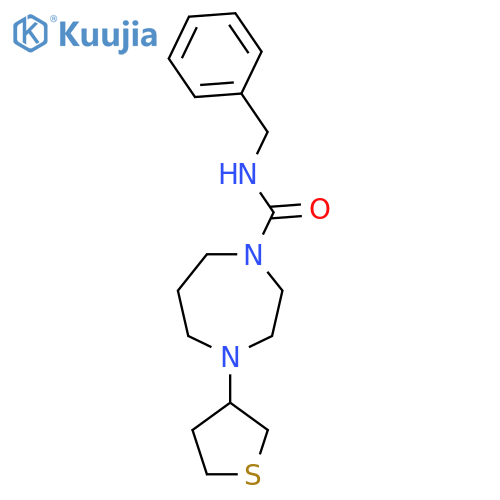 N-benzyl-4-(thiolan-3-yl)-1,4-diazepane-1-carboxamide structure