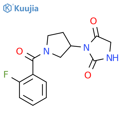 3-[1-(2-Fluorobenzoyl)pyrrolidin-3-yl]imidazolidine-2,4-dione structure