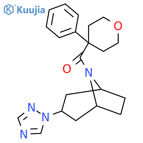 8-(4-phenyloxane-4-carbonyl)-3-(1H-1,2,4-triazol-1-yl)-8-azabicyclo3.2.1octane structure