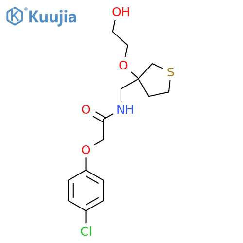 2-(4-chlorophenoxy)-N-{3-(2-hydroxyethoxy)thiolan-3-ylmethyl}acetamide structure