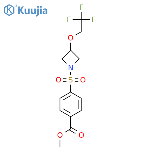methyl 4-{3-(2,2,2-trifluoroethoxy)azetidin-1-ylsulfonyl}benzoate structure
