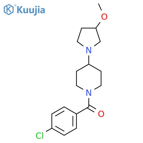 1-(4-chlorobenzoyl)-4-(3-methoxypyrrolidin-1-yl)piperidine structure