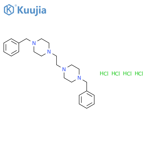 Piperazine,1,1'-ethylenebis[4-benzyl-, tetrahydrochloride (8CI) structure