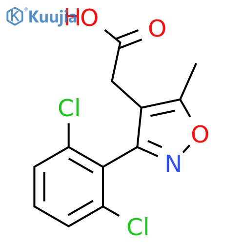 4-Isoxazoleacetic acid, 3-(2,6-dichlorophenyl)-5-methyl- structure