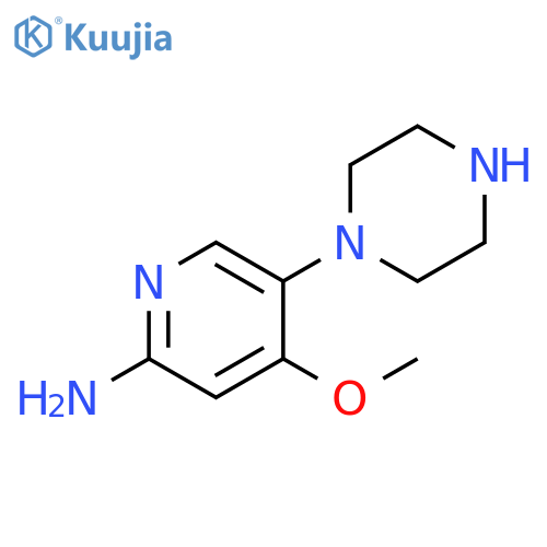 2-Pyridinamine, 4-methoxy-5-(1-piperazinyl)- structure