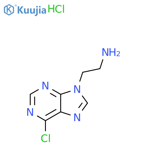 2-(6-chloro-9H-purin-9-yl)ethan-1-amine hydrochloride structure