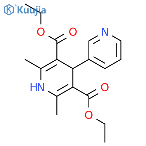 [3,4'-Bipyridine]-3',5'-dicarboxylicacid, 1',4'-dihydro-2',6'-dimethyl-, 3',5'-diethyl ester structure