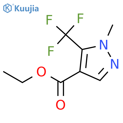 Ethyl 1-methyl-5-(trifluoromethyl)-1H-pyrazole-4-carboxylate structure