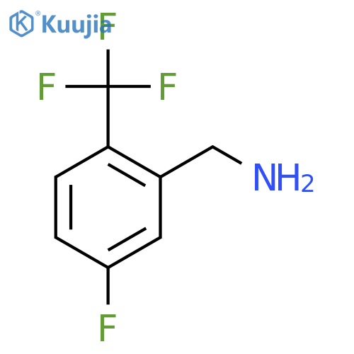1-[5-fluoro-2-(trifluoromethyl)phenyl]methanamine structure
