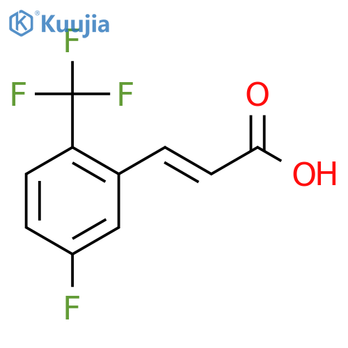 5-FLUORO-2-(TRIFLUOROMETHYL)CINNAMIC ACID structure