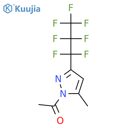 1-Acetyl-3(5)-heptafluoropropyl-5(3)-methylpyrazole structure