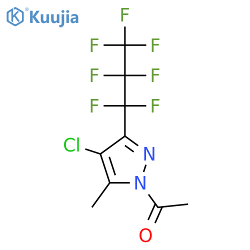 1-Acetyl-4-chloro-5(3)-methyl-3(5)-perfluoropropylpyrazole structure
