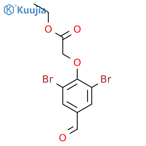 (2,6-Dibromo-4-formyl-phenoxy)-acetic acid ethyl ester structure