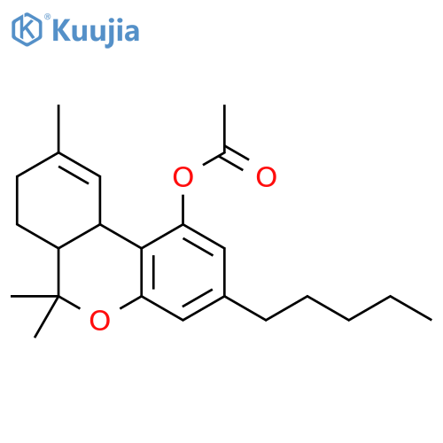 6H-Dibenzo[b,d]pyran-1-ol,6a,7,8,10a-tetrahydro-6,6,9-trimethyl-3-pentyl-, 1-acetate, (6aR,10aR)- structure