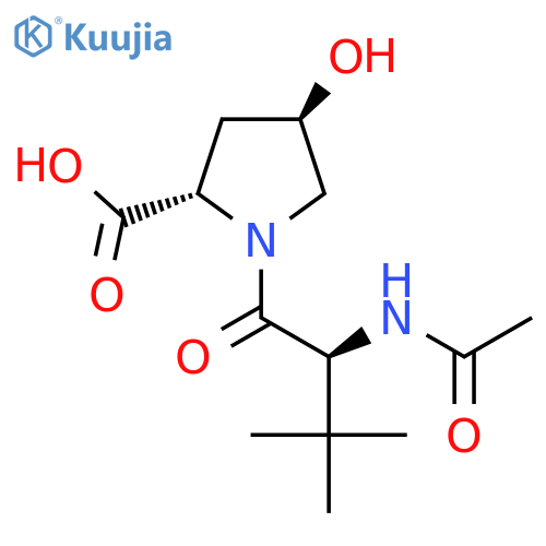 (2S,4R)-1-(2S)-2-acetamido-3,3-dimethylbutanoyl-4-hydroxypyrrolidine-2-carboxylic acid structure