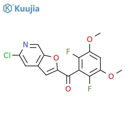 Methanone, (5-chlorofuro[2,3-c]pyridin-2-yl)(2,6-difluoro-3,5-dimethoxyphenyl)- structure