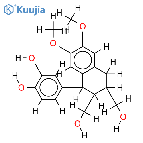 3',4',9,9'-Tetrahdydroxy-4,5-dimethoxy-2,7'-cyclolignan structure