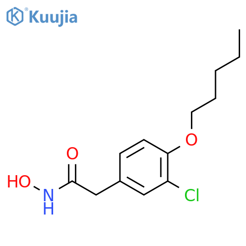 Benzeneacetamide,3-chloro-N-hydroxy-4-(pentyloxy)- structure