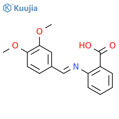 Benzoic acid,2-[[(3,4-dimethoxyphenyl)methylene]amino]- structure