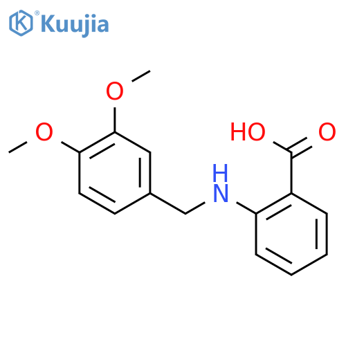 Benzoic acid,2-[[(3,4-dimethoxyphenyl)methyl]amino]- structure