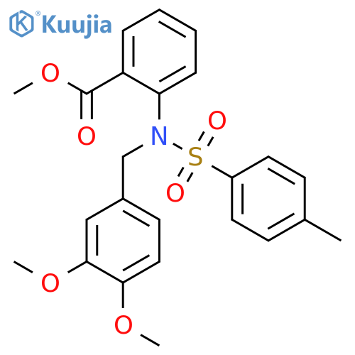 Benzoic acid,2-[[(3,4-dimethoxyphenyl)methyl][(4-methylphenyl)sulfonyl]amino]-, methyl ester structure
