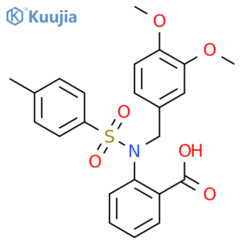 Benzoic acid,2-[[(3,4-dimethoxyphenyl)methyl][(4-methylphenyl)sulfonyl]amino]- structure