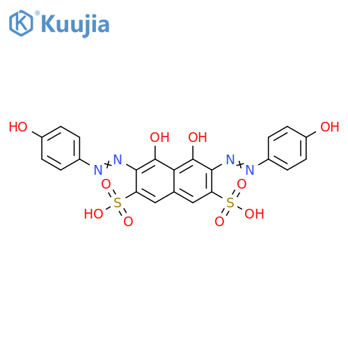 2,7-Naphthalenedisulfonic acid,4,5-dihydroxy-3,6-bis[(4-hydroxyphenyl)azo]- structure