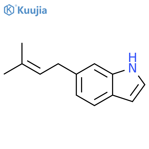 6-(3-methyl-2-buten-1-yl)-1H-Indole structure