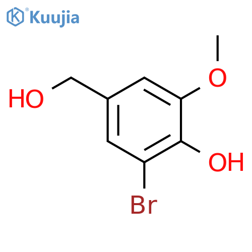 2-bromo-4-(hydroxymethyl)-6-methoxyphenol structure