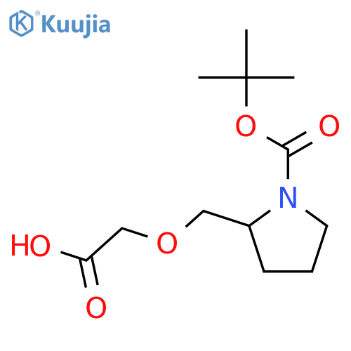 2-(1-(tert-Butoxycarbonyl)pyrrolidin-2-yl)-2-methoxyacetic acid structure