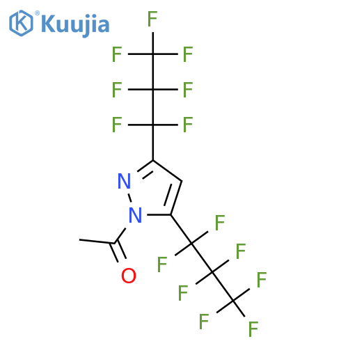 1-Acetyl-3,5-bis(heptafluoropropyl)pyrazole structure