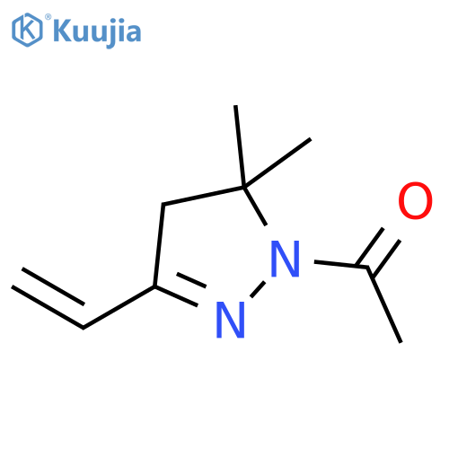 1H-Pyrazole, 1-acetyl-3-ethenyl-4,5-dihydro-5,5-dimethyl- structure