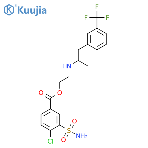 Benzoic acid,3-(aminosulfonyl)-4-chloro-,2-[[1-methyl-2-[3-(trifluoromethyl)phenyl]ethyl]amino]ethyl ester structure