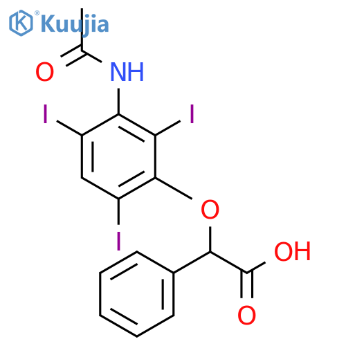 Benzeneacetic acid, a-[3-(acetylamino)-2,4,6-triiodophenoxy]- structure