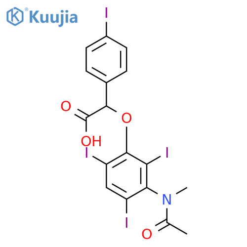 Benzeneacetic acid, a-[3-(acetylmethylamino)-2,4,6-triiodophenoxy]-4-iodo- structure