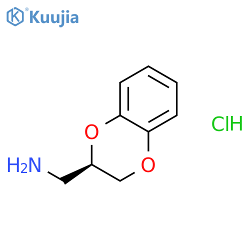 1,4-Benzodioxin-2-methanamine, 2,3-dihydro-, hydrochloride, (R)- structure
