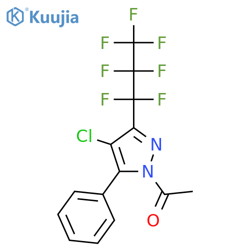 1-Acetyl-4-chloro-3(5)-heptafluoropropyl-5(3)-phenylpyrazole structure