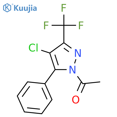 1-Acetyl-4-chloro-5(3)-phenyl-3(5)-(trifluoromethyl)pyrazole structure