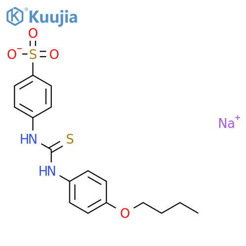 Benzenesulfonic acid,4-[[[(4-butoxyphenyl)amino]thioxomethyl]amino]-, sodium salt (1:1) structure