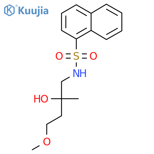 4-methoxy-2-(naphthalene-1-sulfonamido)methylbutan-2-ol structure