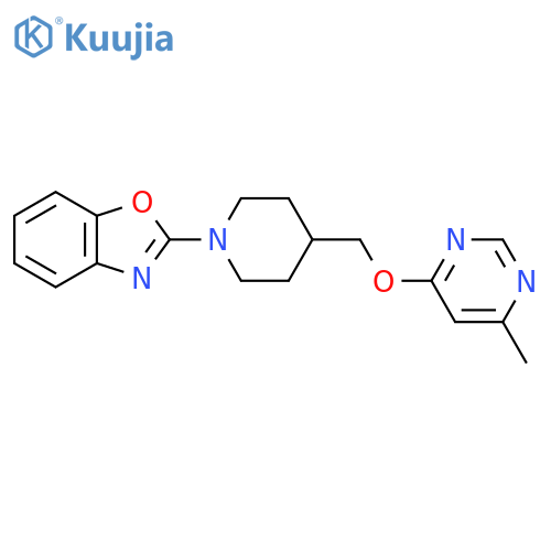 2-(4-{(6-methylpyrimidin-4-yl)oxymethyl}piperidin-1-yl)-1,3-benzoxazole structure