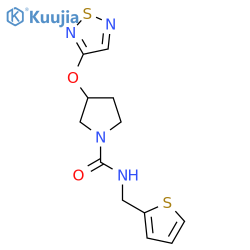 3-(1,2,5-thiadiazol-3-yloxy)-N-(thiophen-2-yl)methylpyrrolidine-1-carboxamide structure