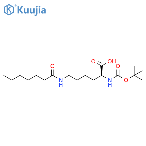 Boc-L-Lys(Heptanoyl)-OH structure