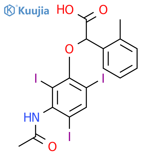 Benzeneacetic acid, a-[3-(acetylamino)-2,4,6-triiodophenoxy]-2-methyl- structure