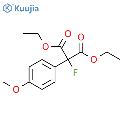 Propanedioic acid, fluoro(4-methoxyphenyl)-, diethyl ester structure